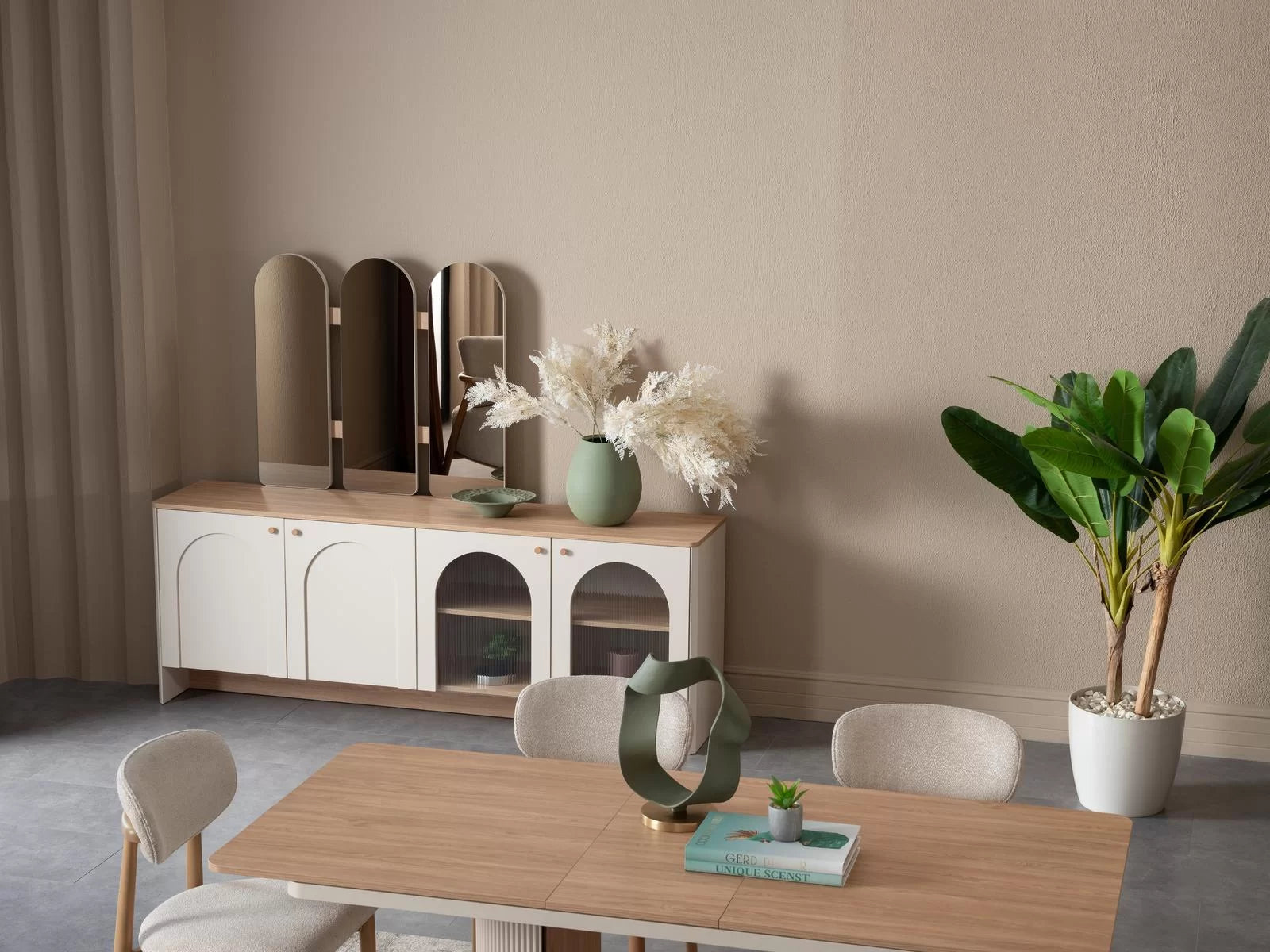 Mira Buffet & Mirror - Home Store Furniture