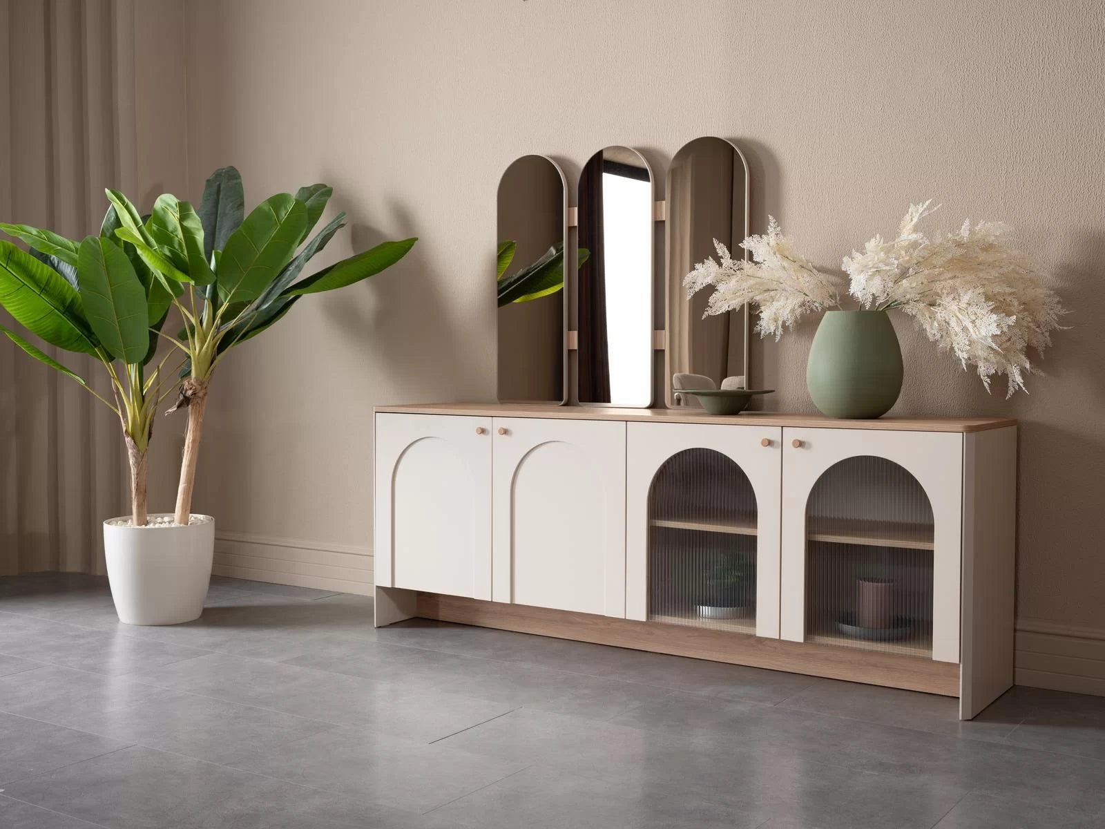 Mira Buffet & Mirror - Home Store Furniture