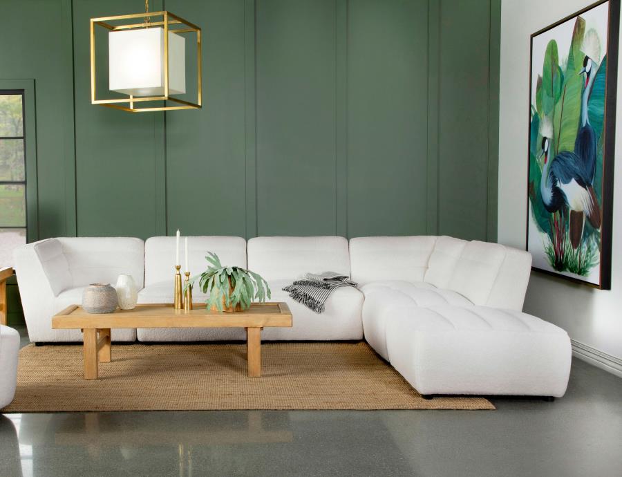 Atlas White 6 PC Sectional - Home Store Furniture