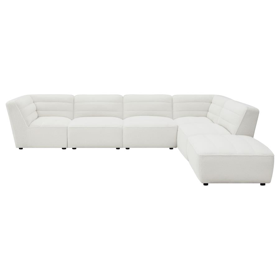 Atlas White 6 PC Sectional - Home Store Furniture