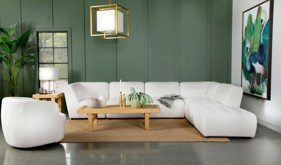 Atlas White 6 PC Sectional - Home Store Furniture
