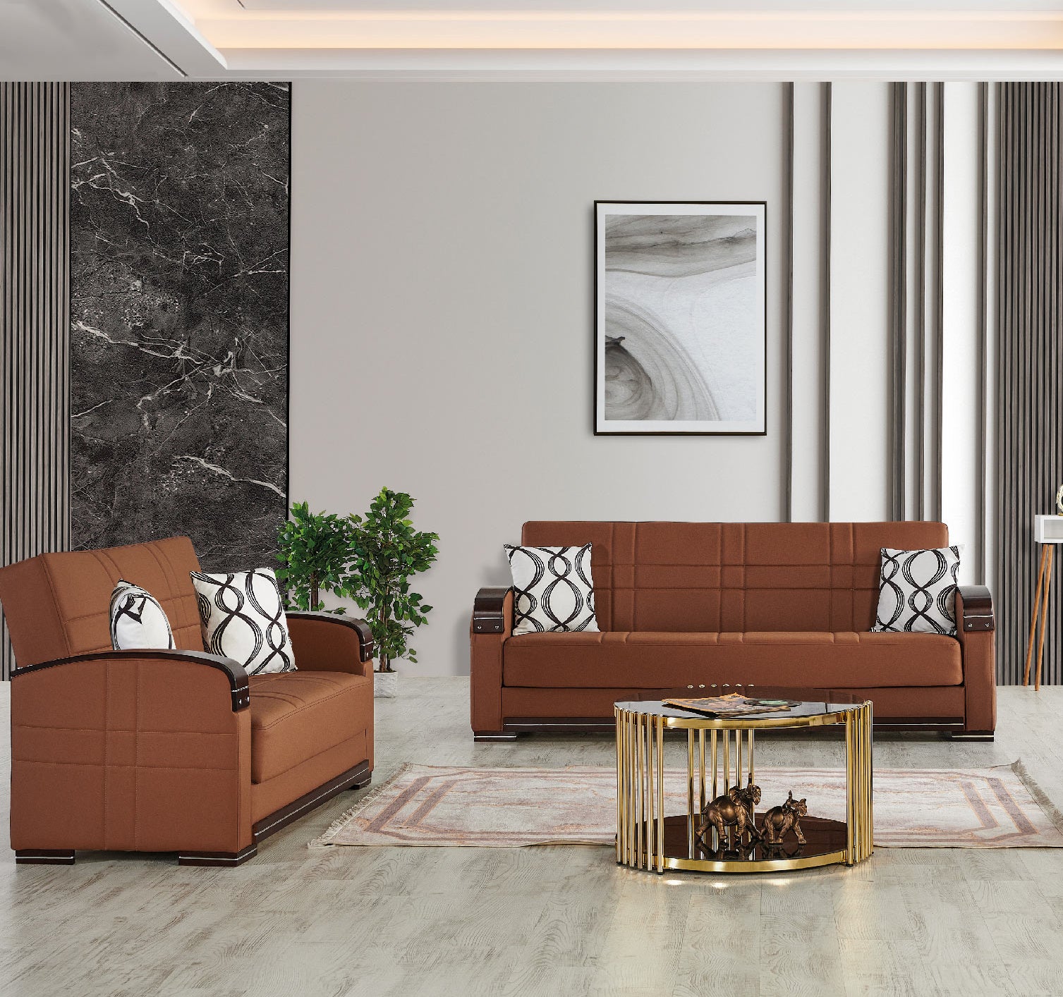 Alpine Set (Sofa & Loveseat) - Home Store Furniture