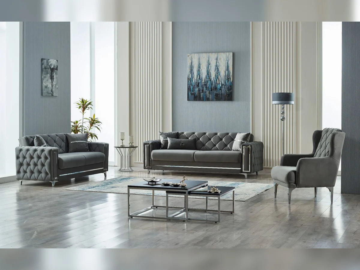 Bolivya 3-Piece Sofa Set (Sofa + Loveseat + Chair)