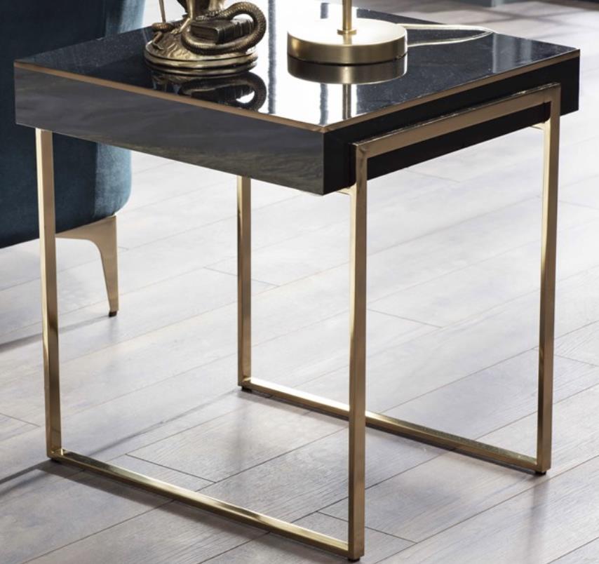 Carlino Side Table - HG Black