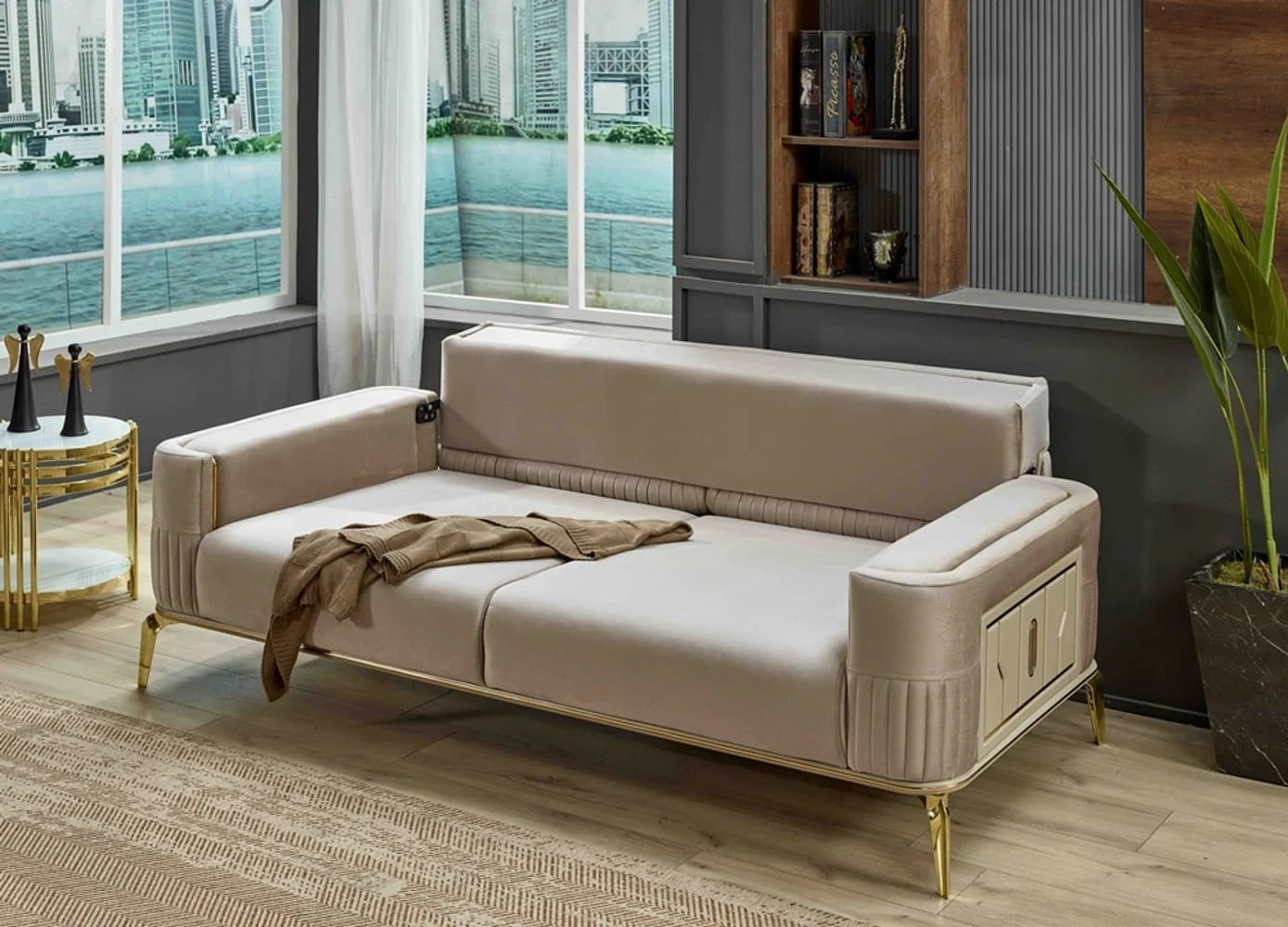 Armoni 72" Convertible Loveseat