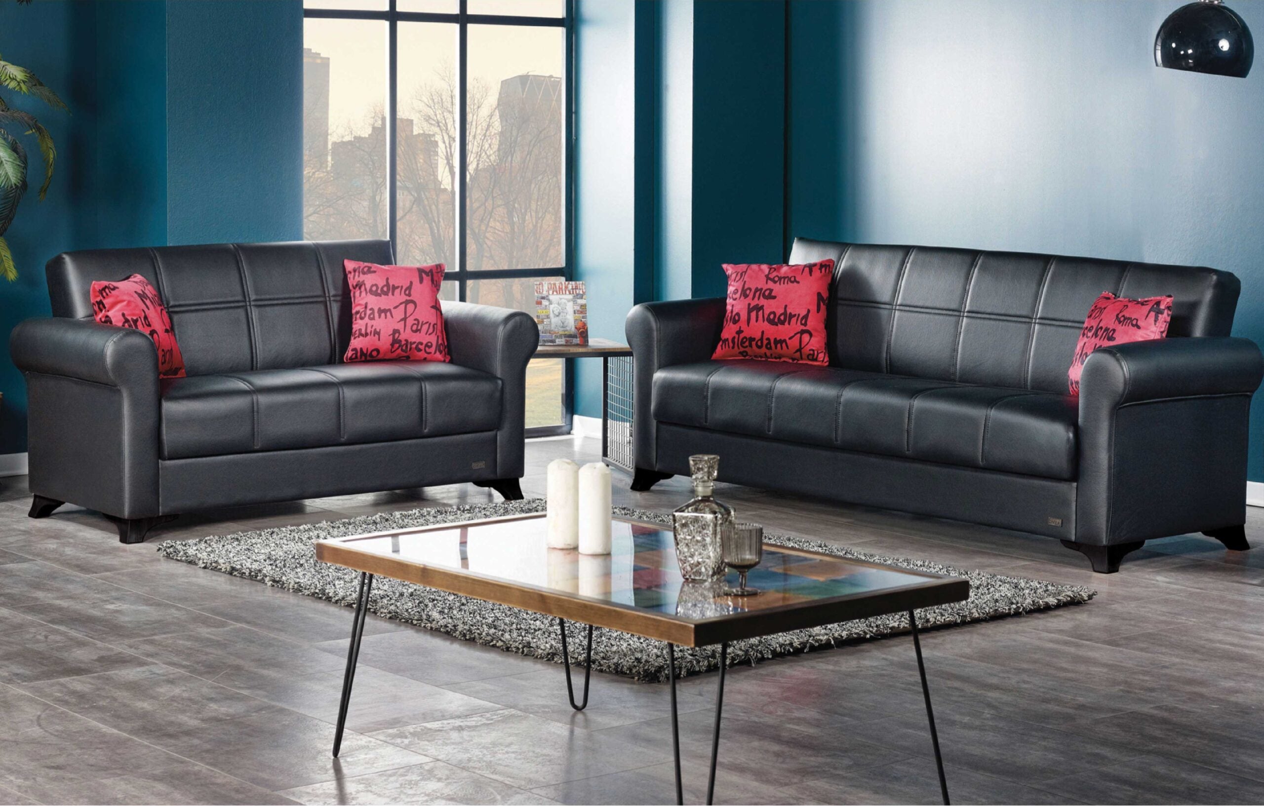 Harlem Set (Sofa & Loveseat) - Home Store Furniture