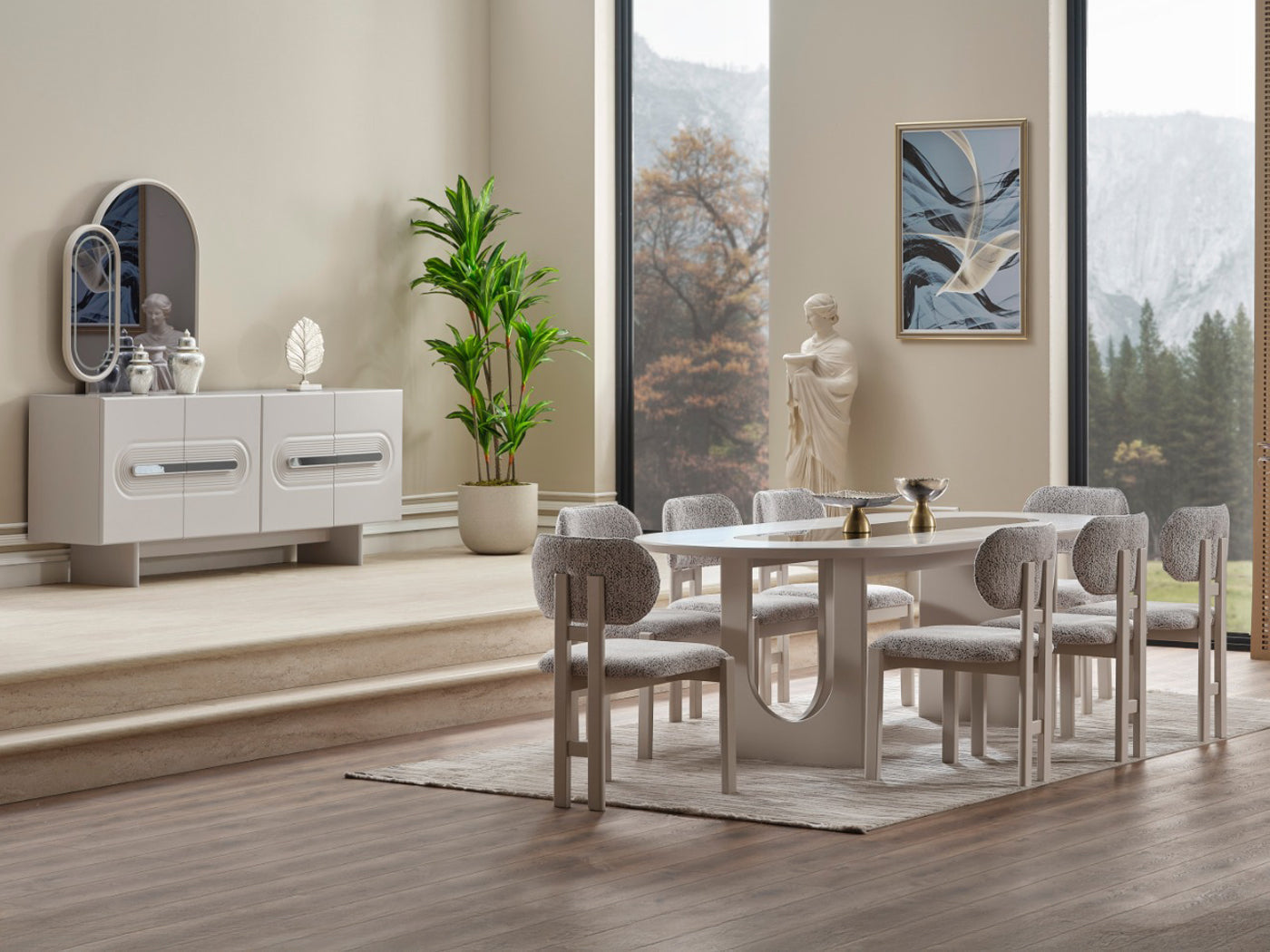 Parma 8 Person Dining Room Set
