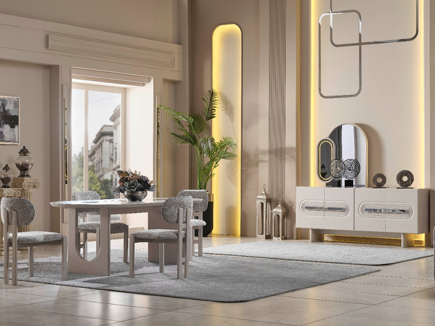 Parma 6 Person Dining Room Set