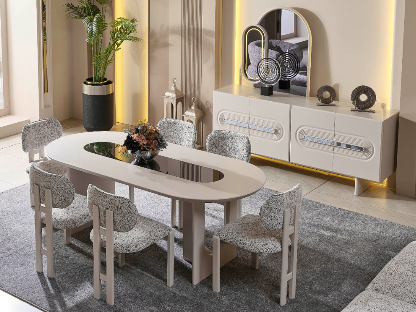 Parma 6 Person Dining Room Set