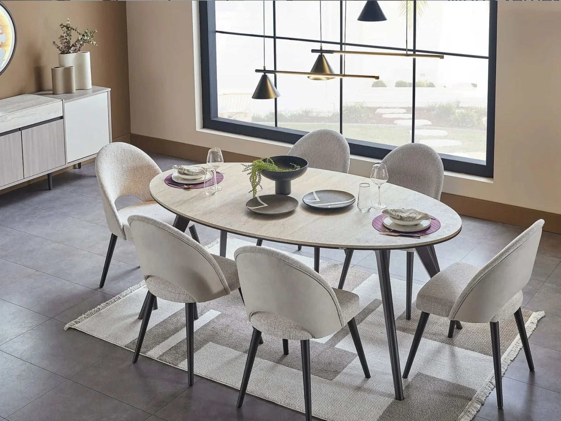 Mona Modern Luxury Dining Room Collection Set