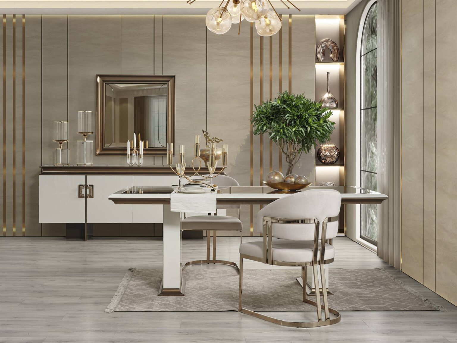 Dolcezza Buffet & Mirror - Home Store Furniture