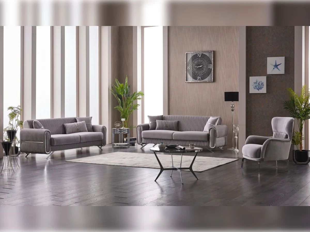 Royal 3-Piece Sofa Set (Sofa + Loveseat + Chair)