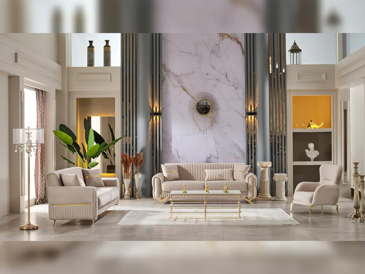 Royal 3-Piece Sofa Set (Sofa + Loveseat + Chair)