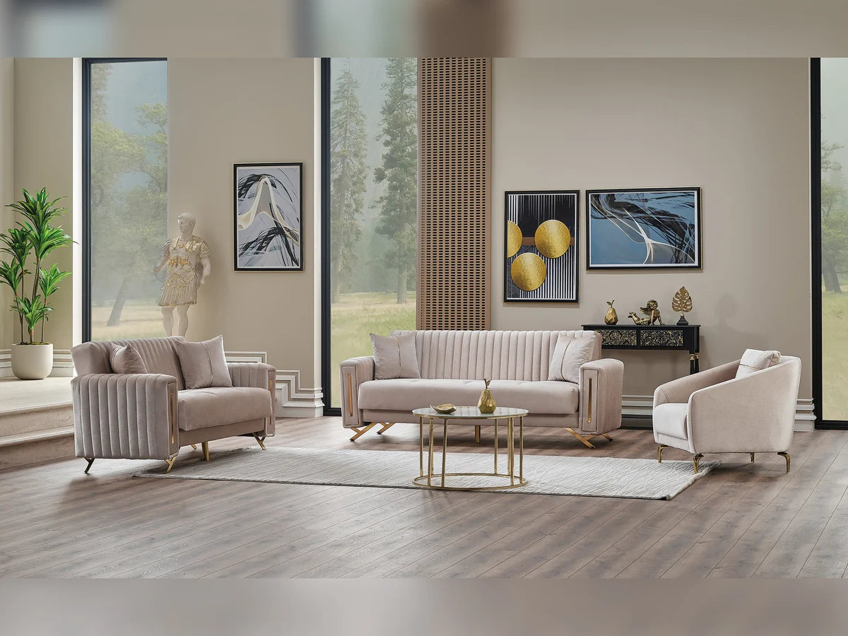 Senfoni 3-Piece Sofa Set (Sofa + Loveseat + Chair)