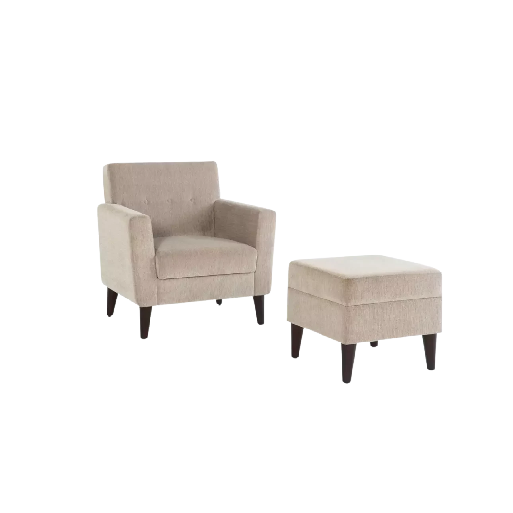 Theo Accent Chair+Ottoman