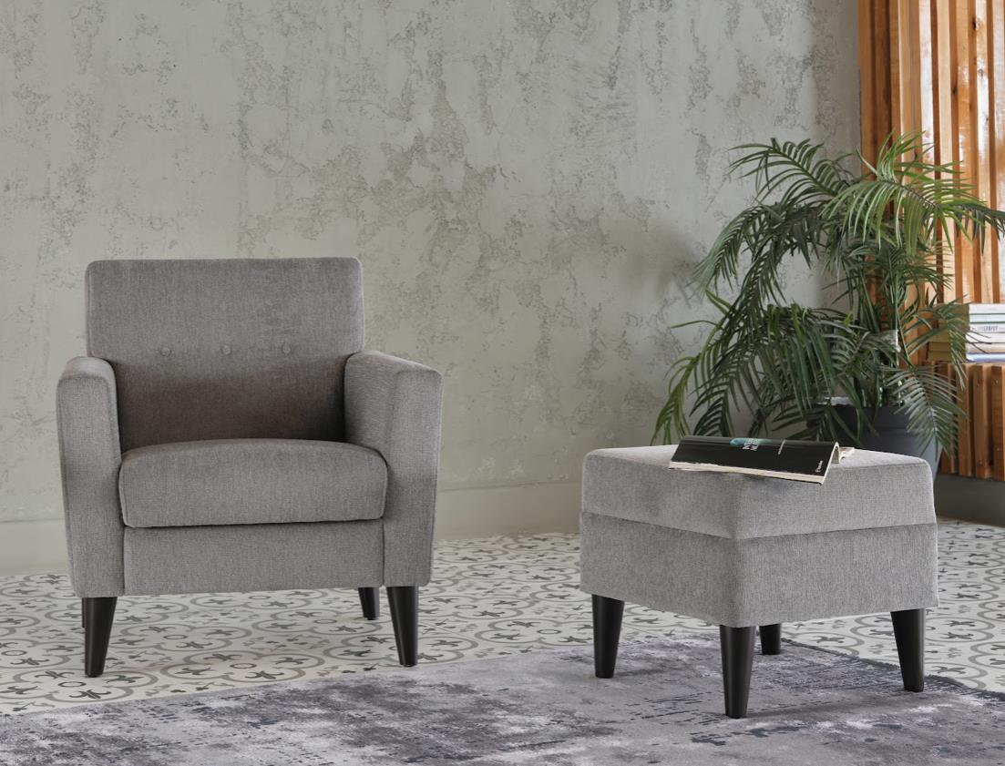Theo Accent Chair+Ottoman - Home Store Furniture