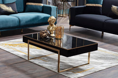 Black and gold coffee table