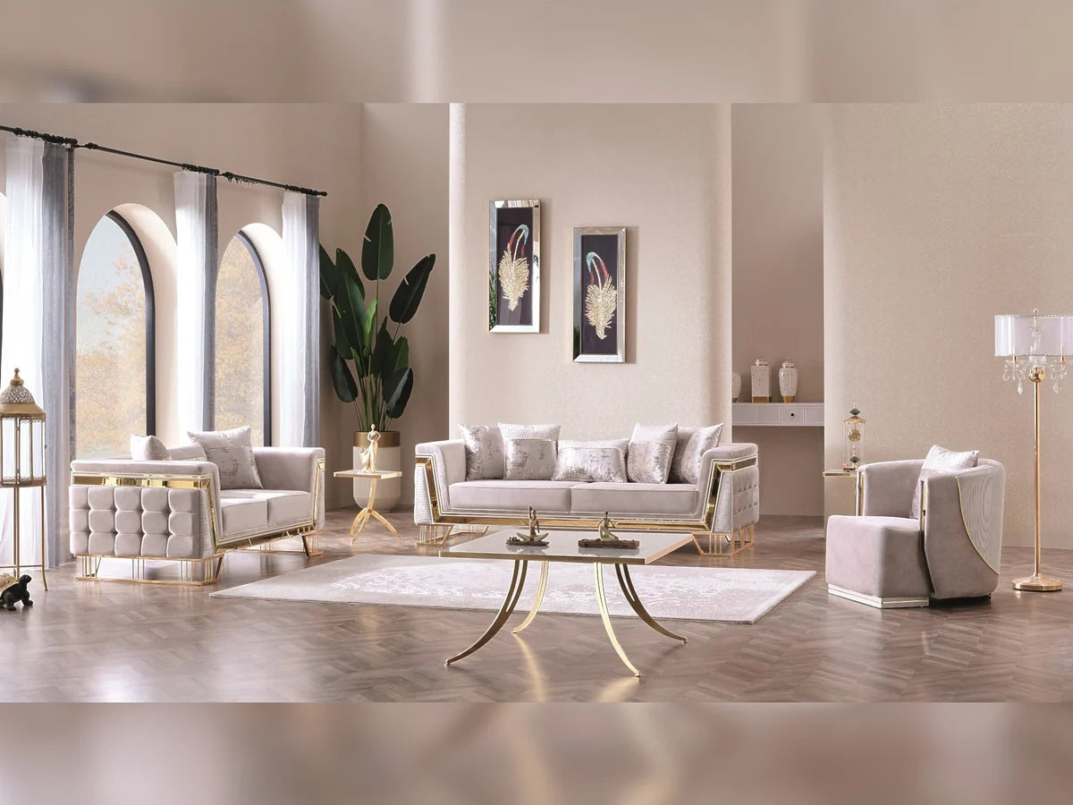 Munich 3-pieces Sofa Set (Sofa + Loveseat + Chair)